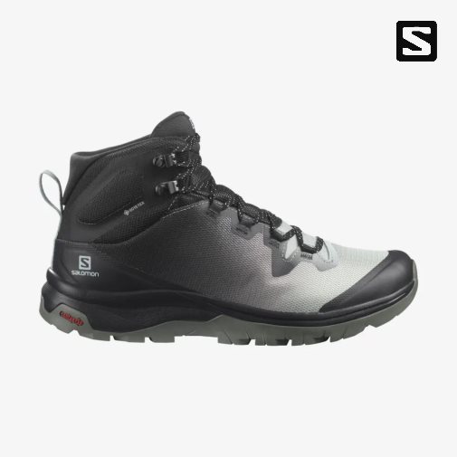 Black / Grey Salomon Vaya Mid GTX Women's Hiking Boots | IE TQ0174